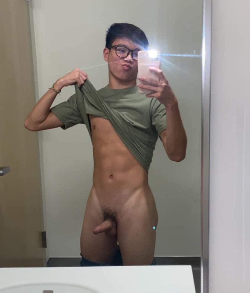 Horny boy taking dick pics