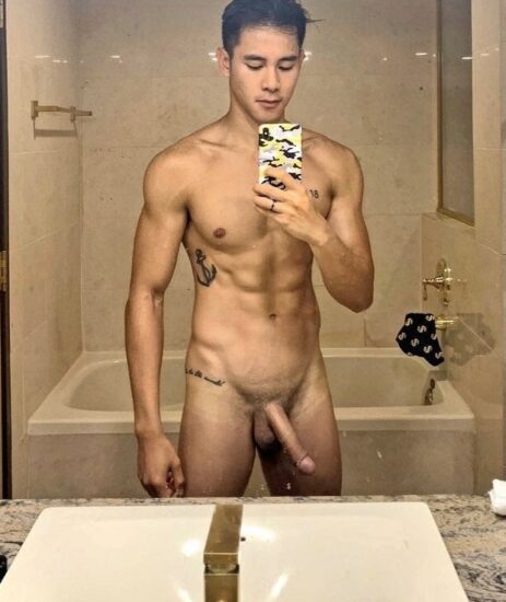 Nude boy with long cock
